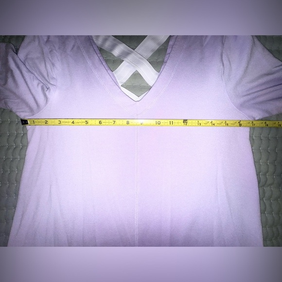 Lilly Pulitzer Luxletic Areli Pullover Lilac Light Verbena V-Neck Soft Sz S EUC - Picture 4 of 11